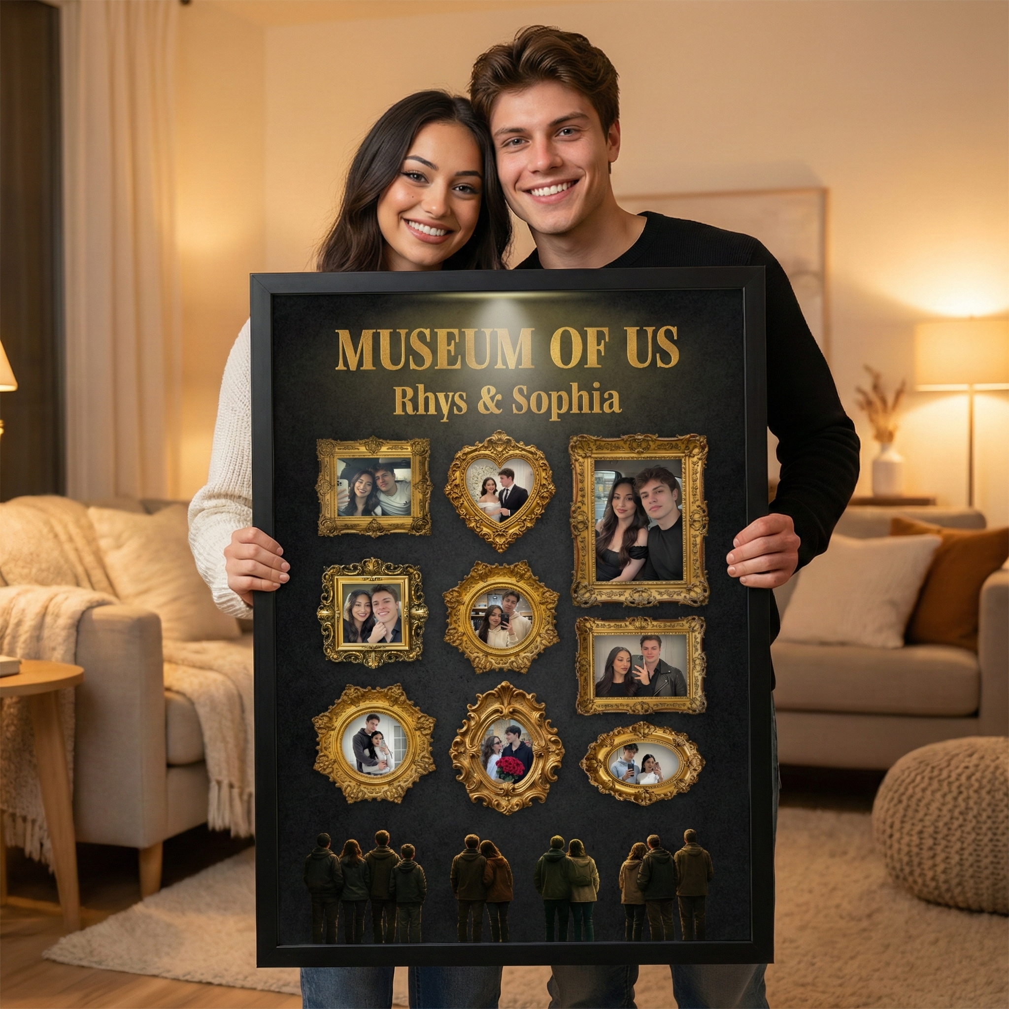 Custom Museum of Us Photo Frame Gift For Couples