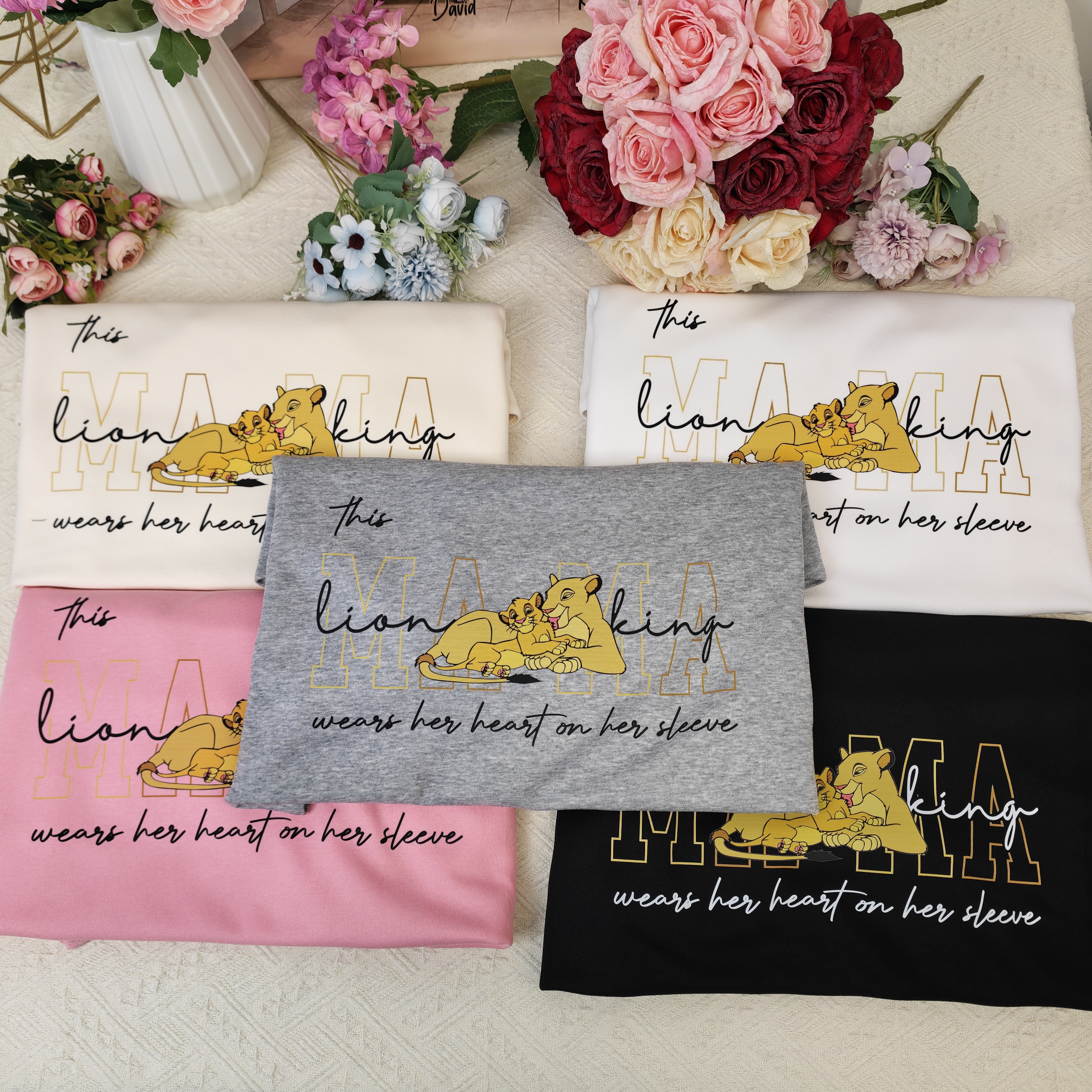 Custom MAMA Lion King Crewneck/Hoodie, With Kids Names