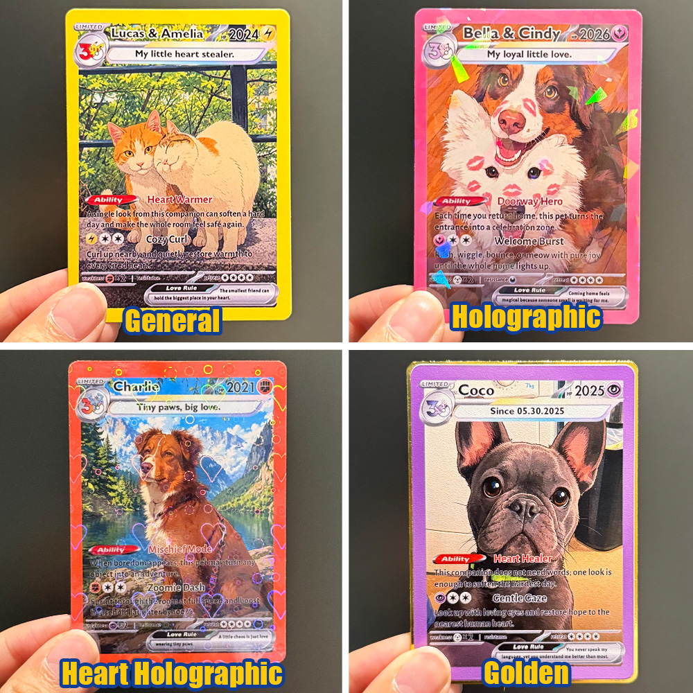 50%OFF🐶Custom 30 Years Anime Pet Photo Limited Edition Basic Card Pokecard