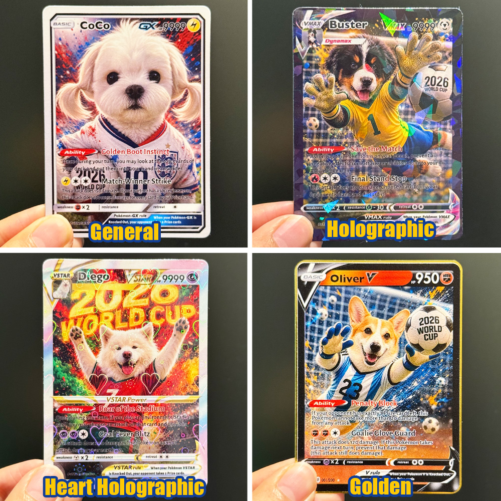 50%OFF🐶Custom Pet Photo Pokecard, 2026 World Cup Soccer Anime Card