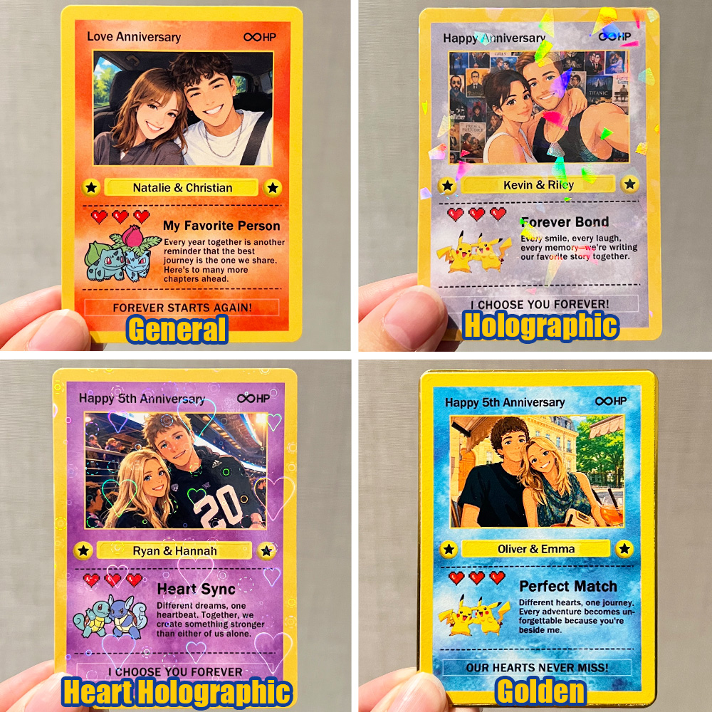 50%OFF❤️Custom Anime Couple Photo & Sprite Base Set Card Pokecard Gift