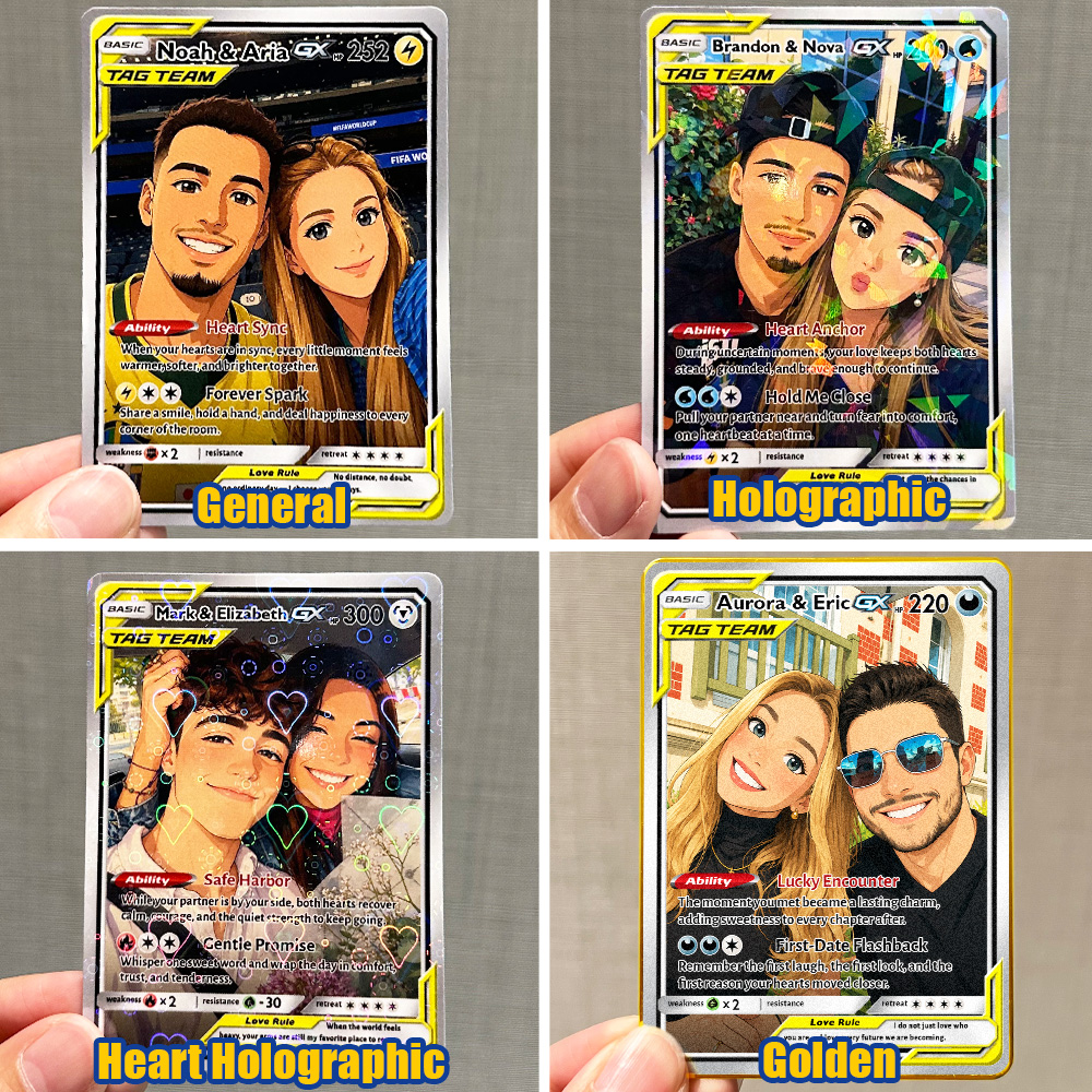 50% OFF💛Custom Couple Photo Anime Art GX TAG TEAM Card Pokecard