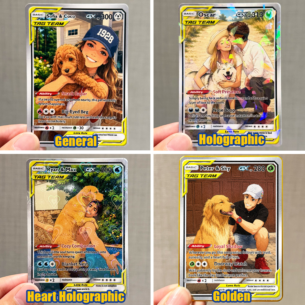 50% OFF🐶Custom Pet Photo Anime Art GX TAG TEAM Card Pokecard