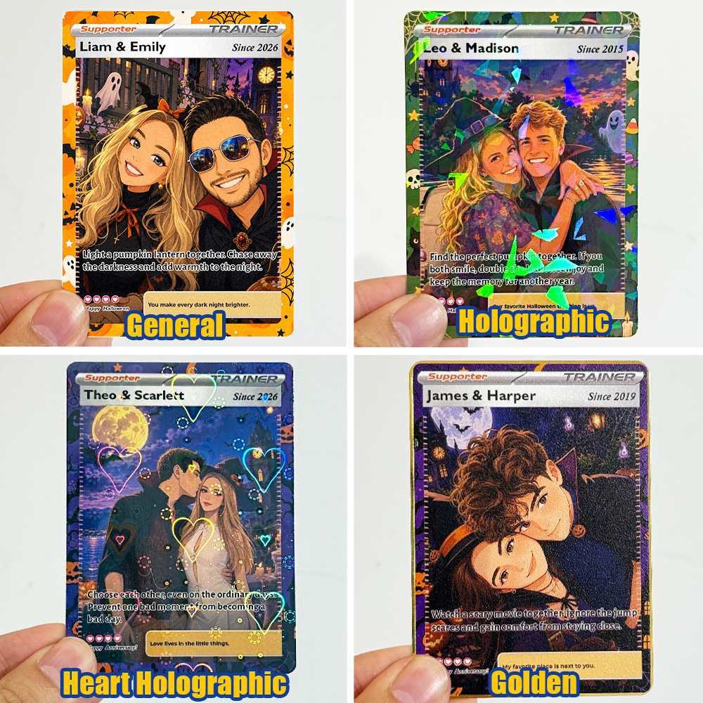 50% OFF🎃Custom Halloween Gothic Couple Anime Art Trading Card Pokecard
