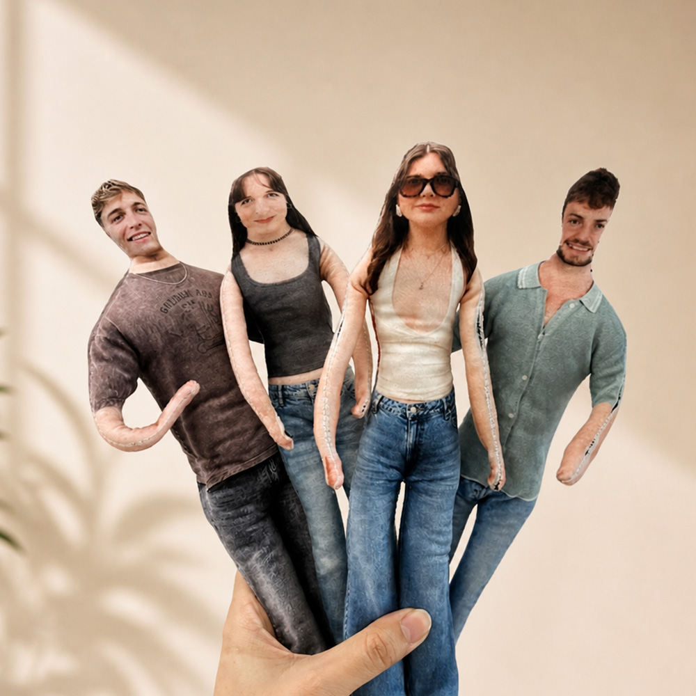 Custom Photo Mini Me Doll with Poseable Body
