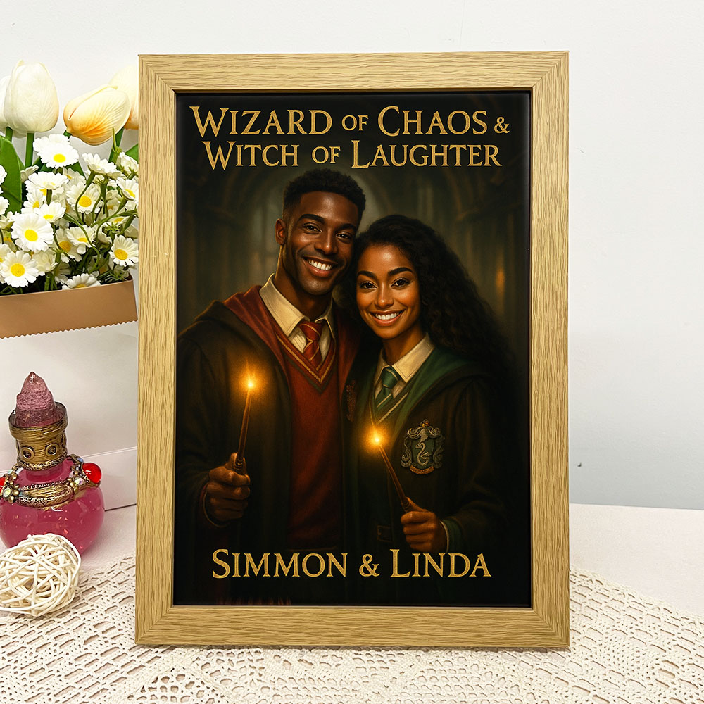 Custom Couple Harry Potter Portrait Wall Art🦇🪄
