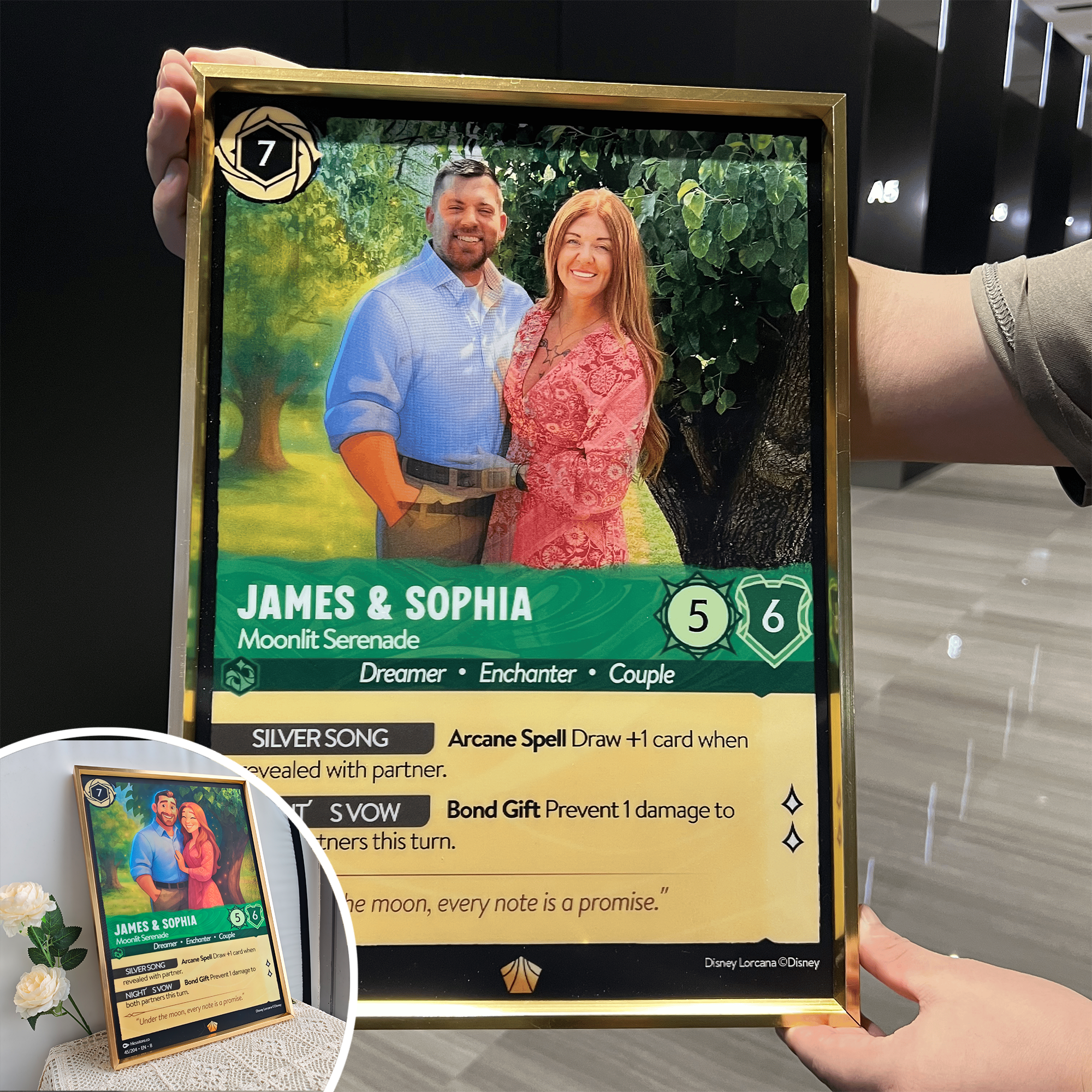 Custom Couple Anime Magic Lenticular Lorcard Frame Wall Art