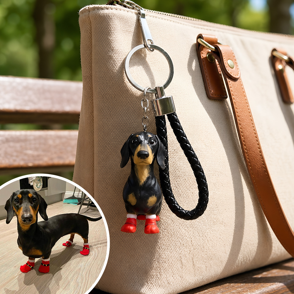 Personalized Creative Pet Photo to 3D Mini Doll Figure Resin Keychain Bag Tag