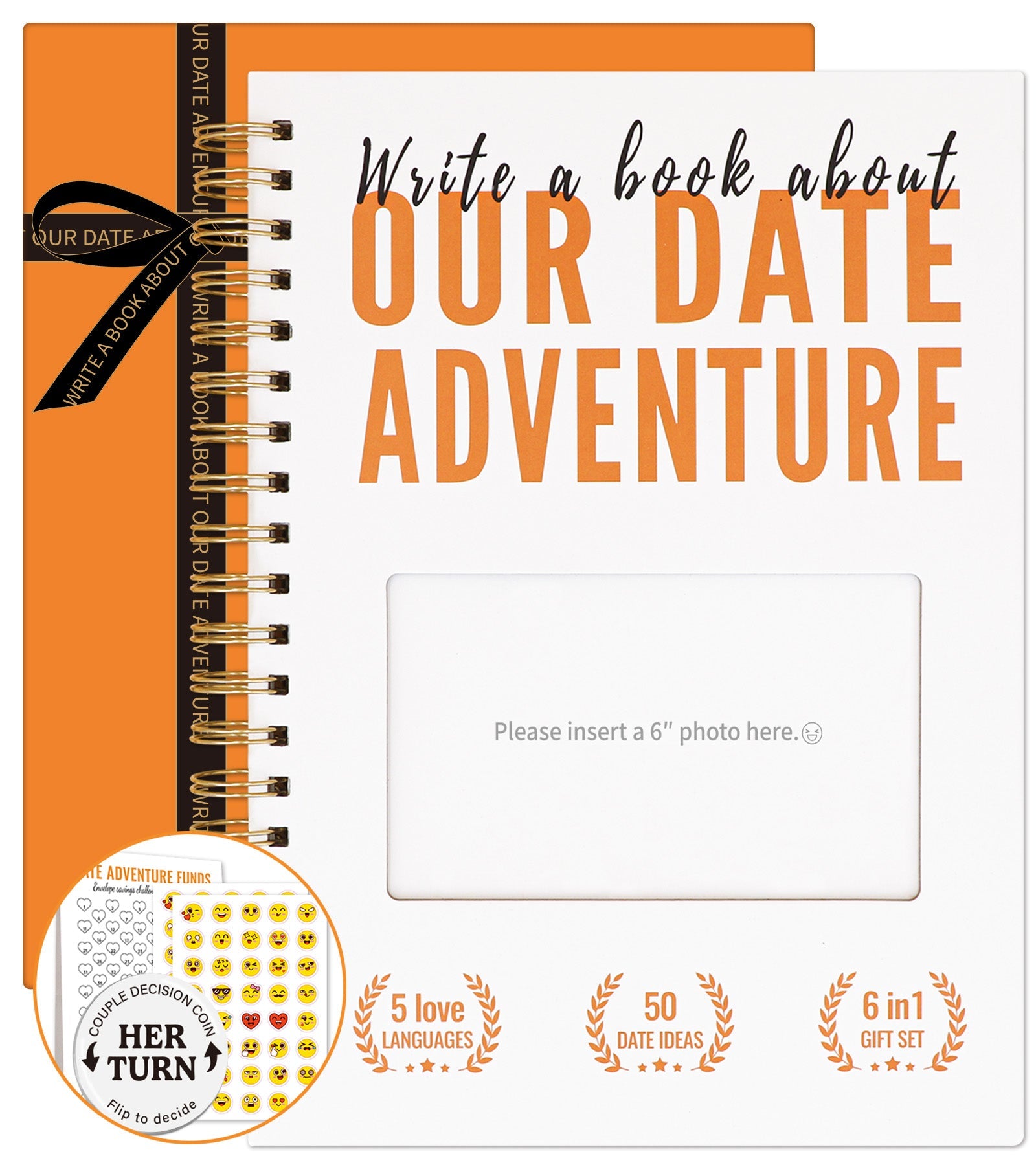 Custom Write A Book About Our Date Adventure-6in1 Gift Set