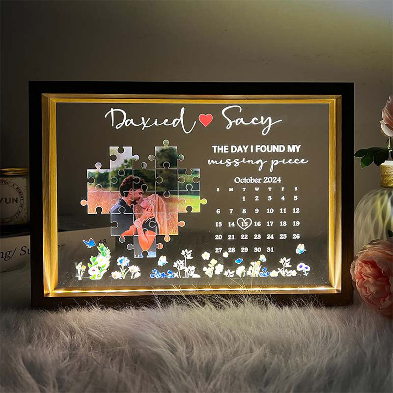50%OFF⭐️ Personalized The Day I Found My Missing Piece Lightbox Gift