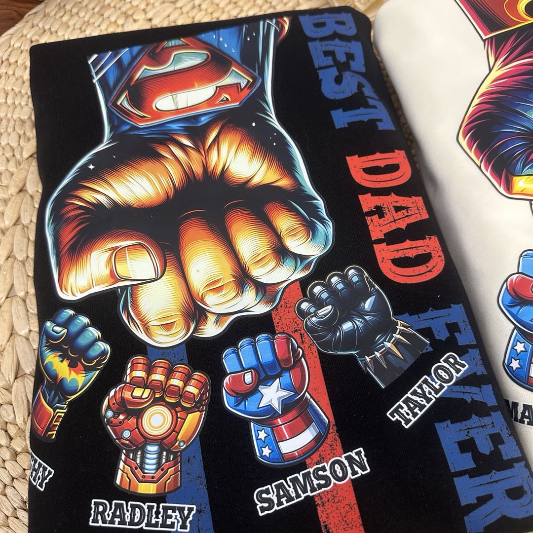 50% OFF🦸Custom Best Dad Ever T-shirt/Crewneck/Hoodie For Dad