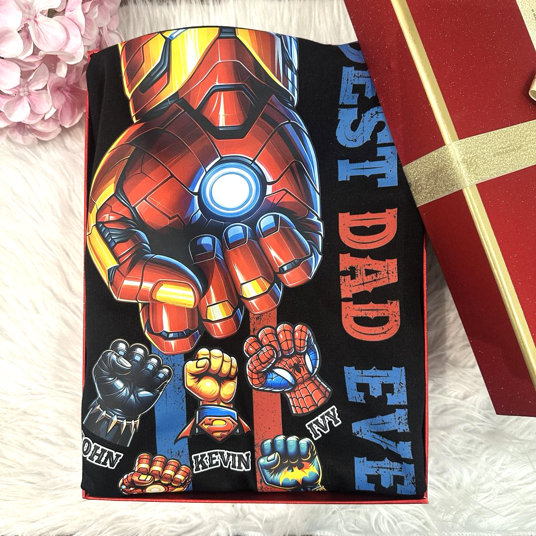 50% OFF🦸Custom Best Dad Ever T-shirt/Crewneck/Hoodie For Dad