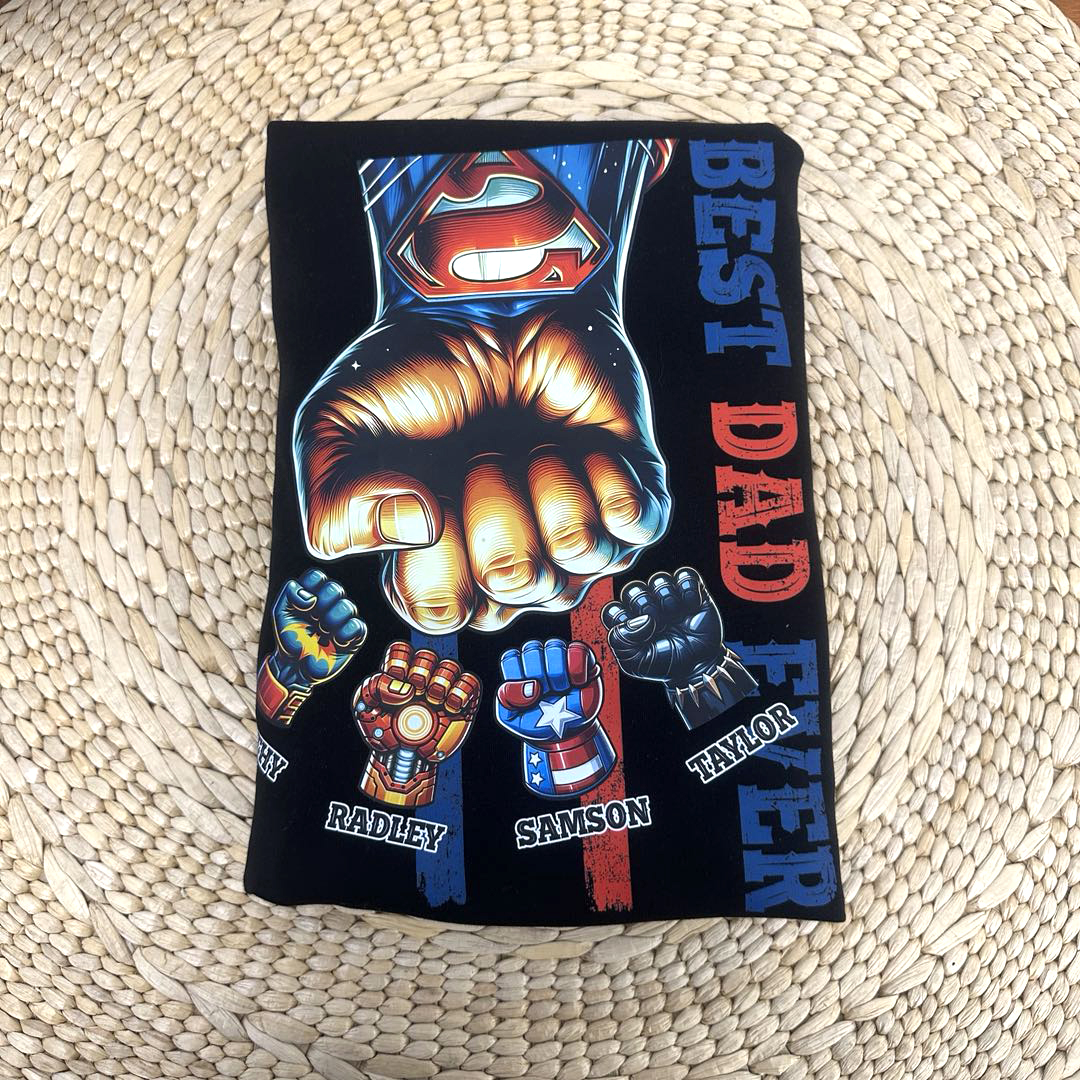 50% OFF🦸Custom Best Dad Ever T-shirt/Crewneck/Hoodie For Dad