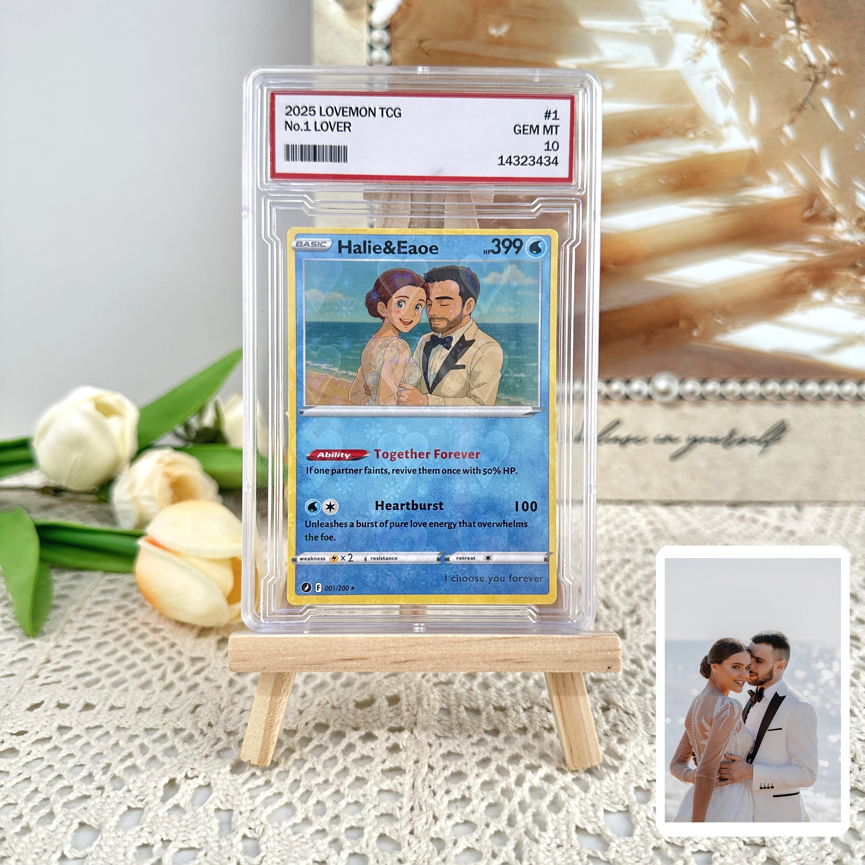 Custom Anime Pokecard Basic Card For Couples 
