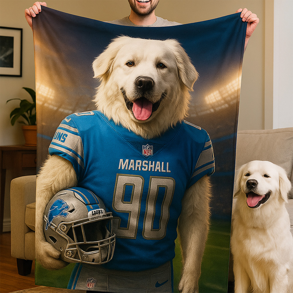 Hand-Painted Custom American Football Pet  Blankets🏈