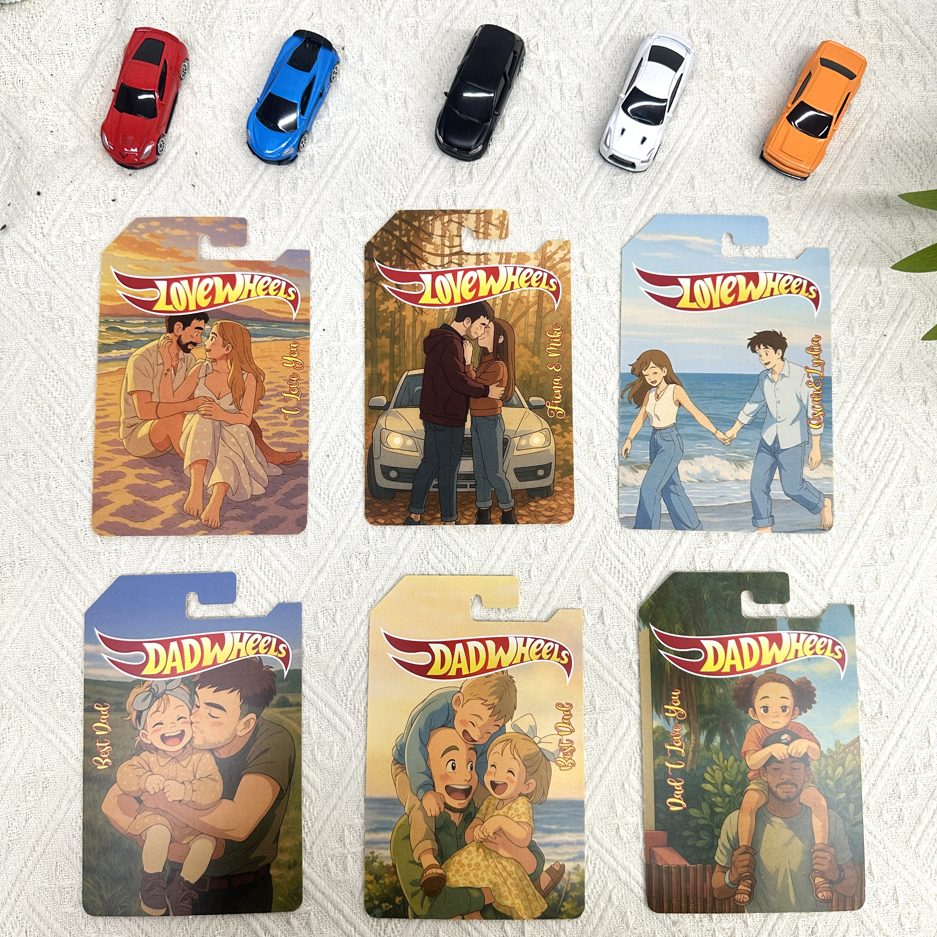 Custom Cartoon Style Toy Car Packaging for Dad or Love