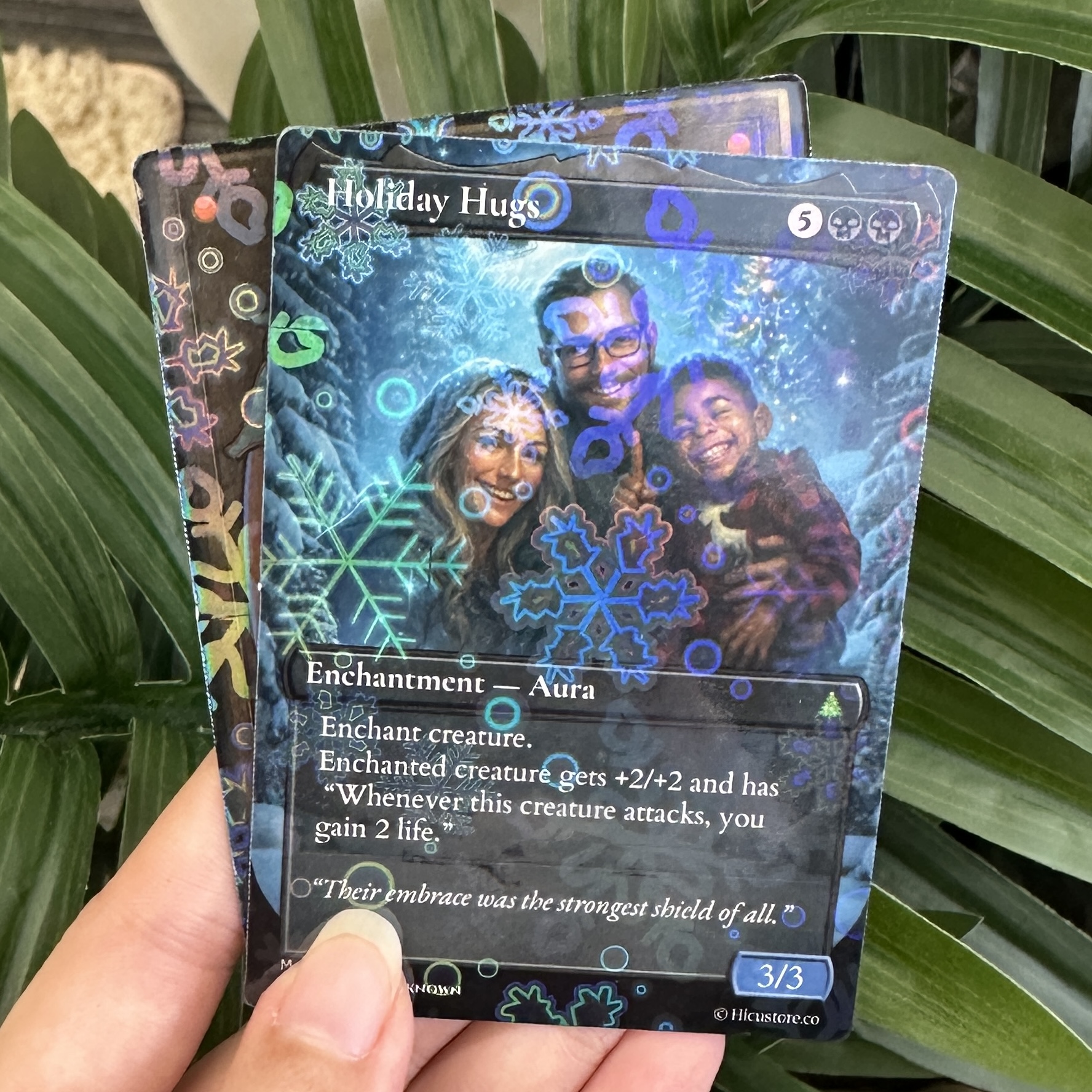 Custom Anime Family Christmas  MTG Magic TCG Card