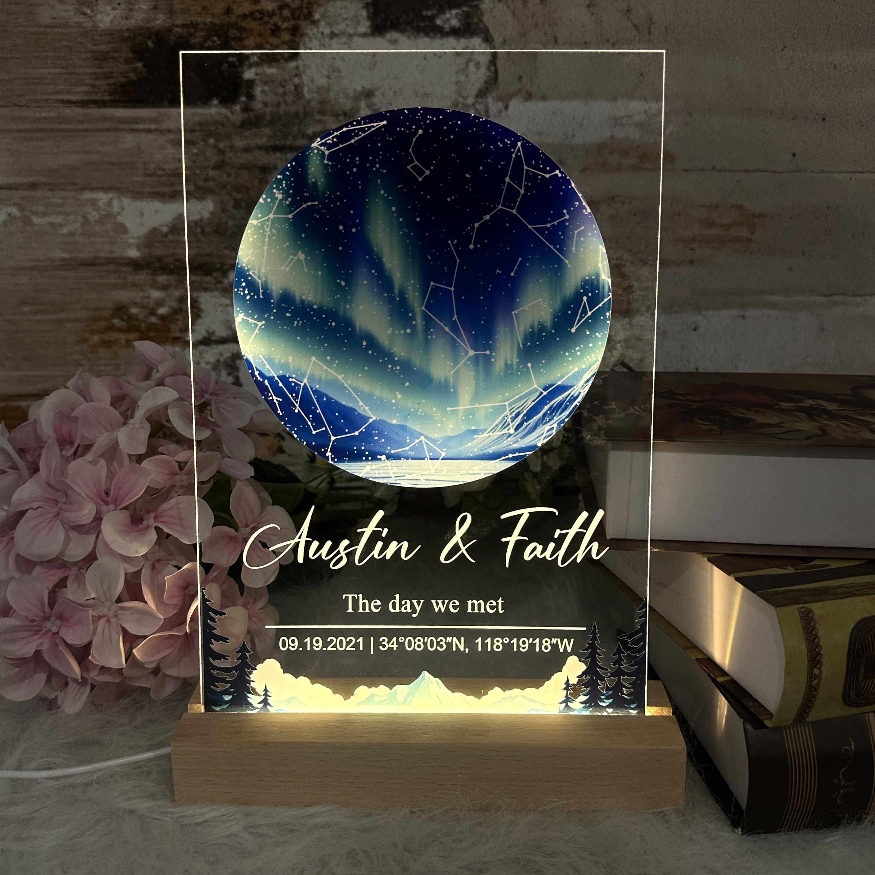 Custom Constellation Star Map Night Light