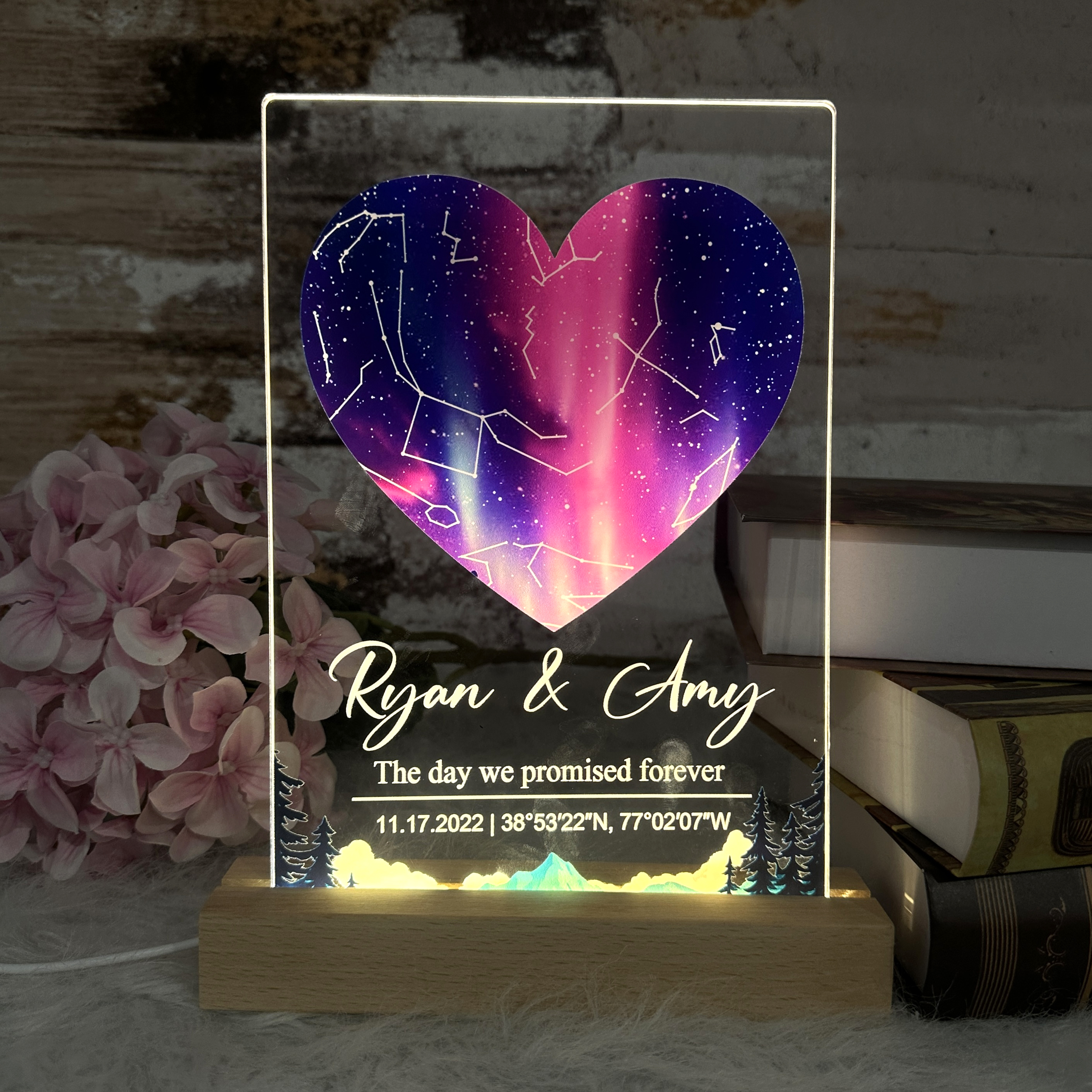 Custom Constellation Star Map Night Light