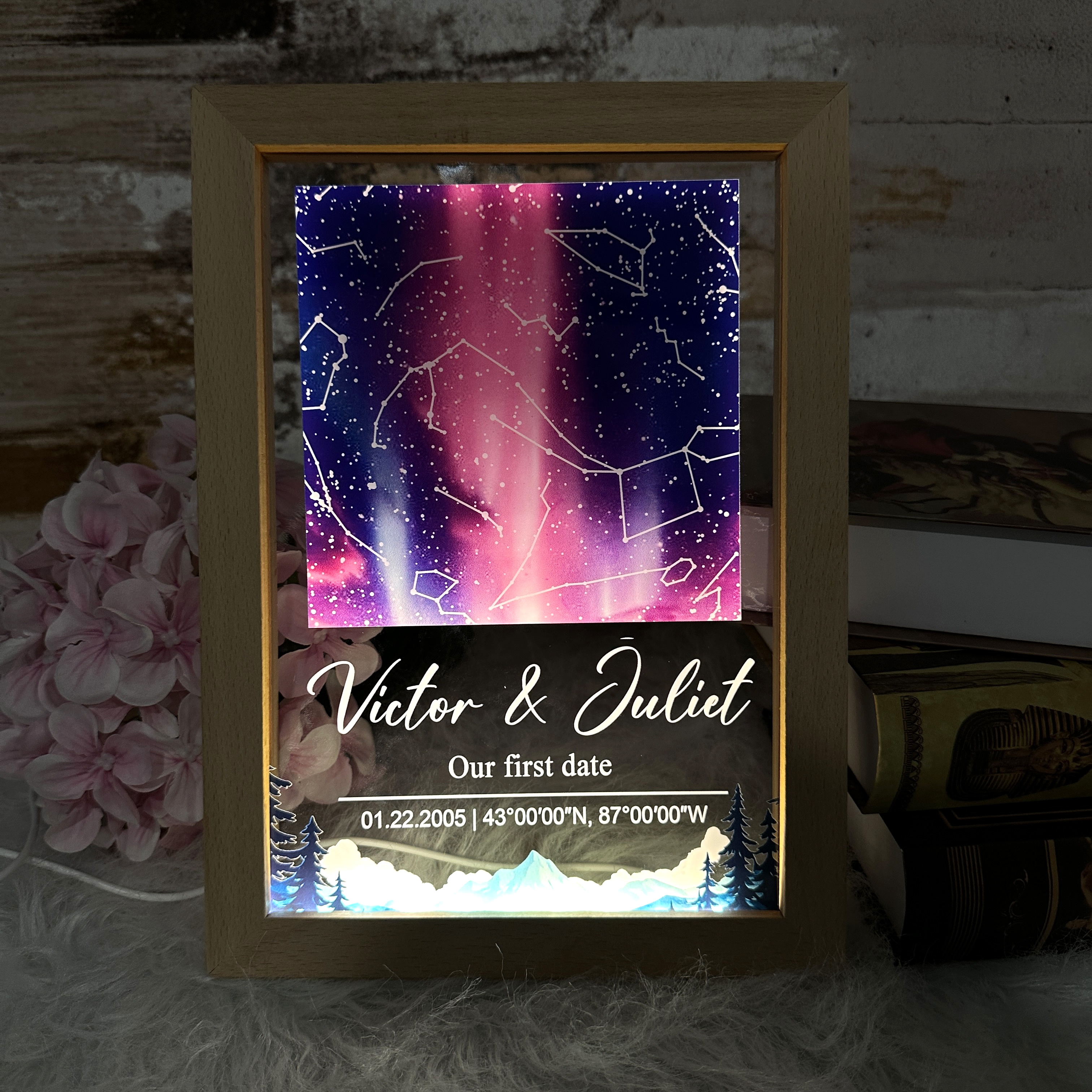 Custom Constellation Star Map Night Light