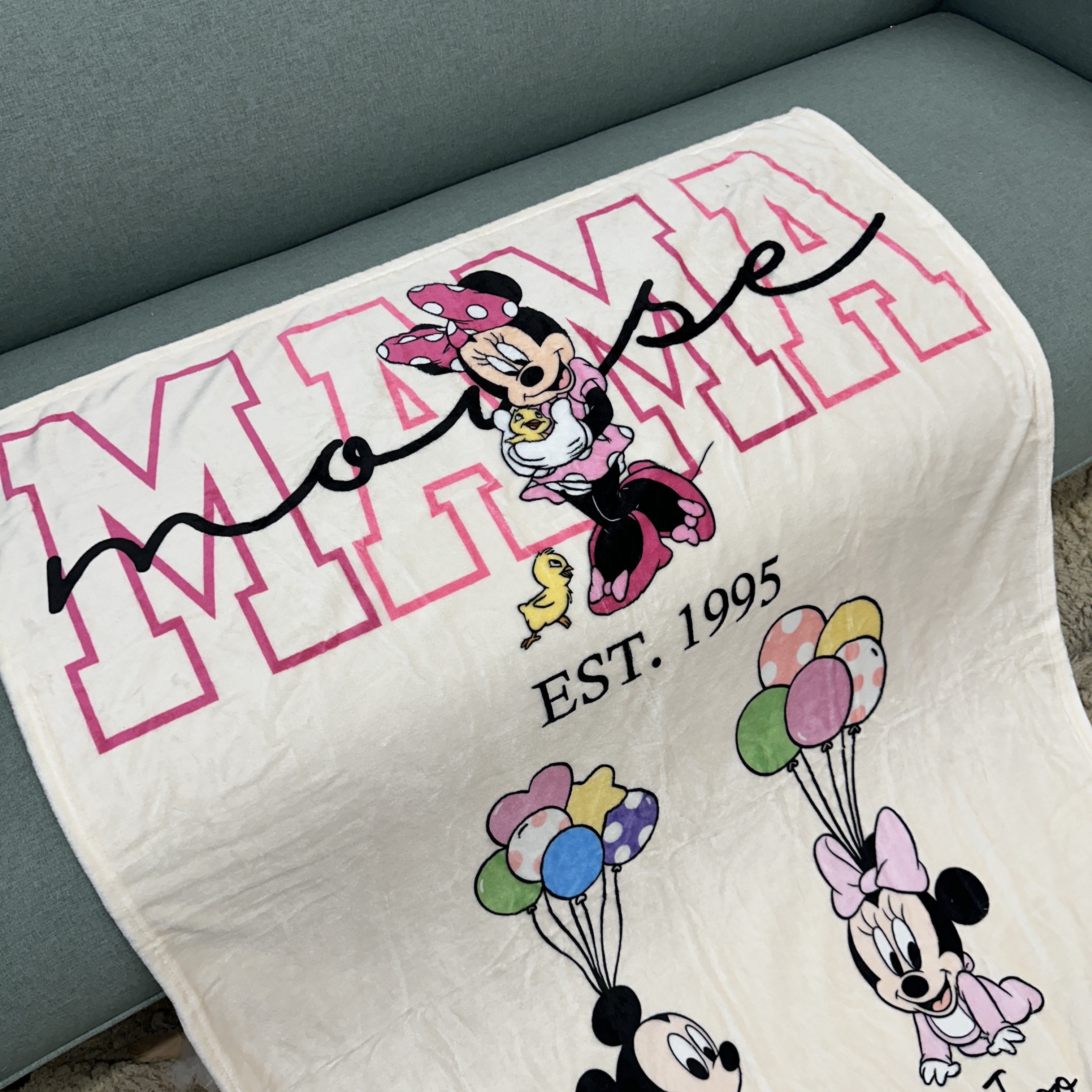 Custom MAMA Mouse Blanket With Kids Names