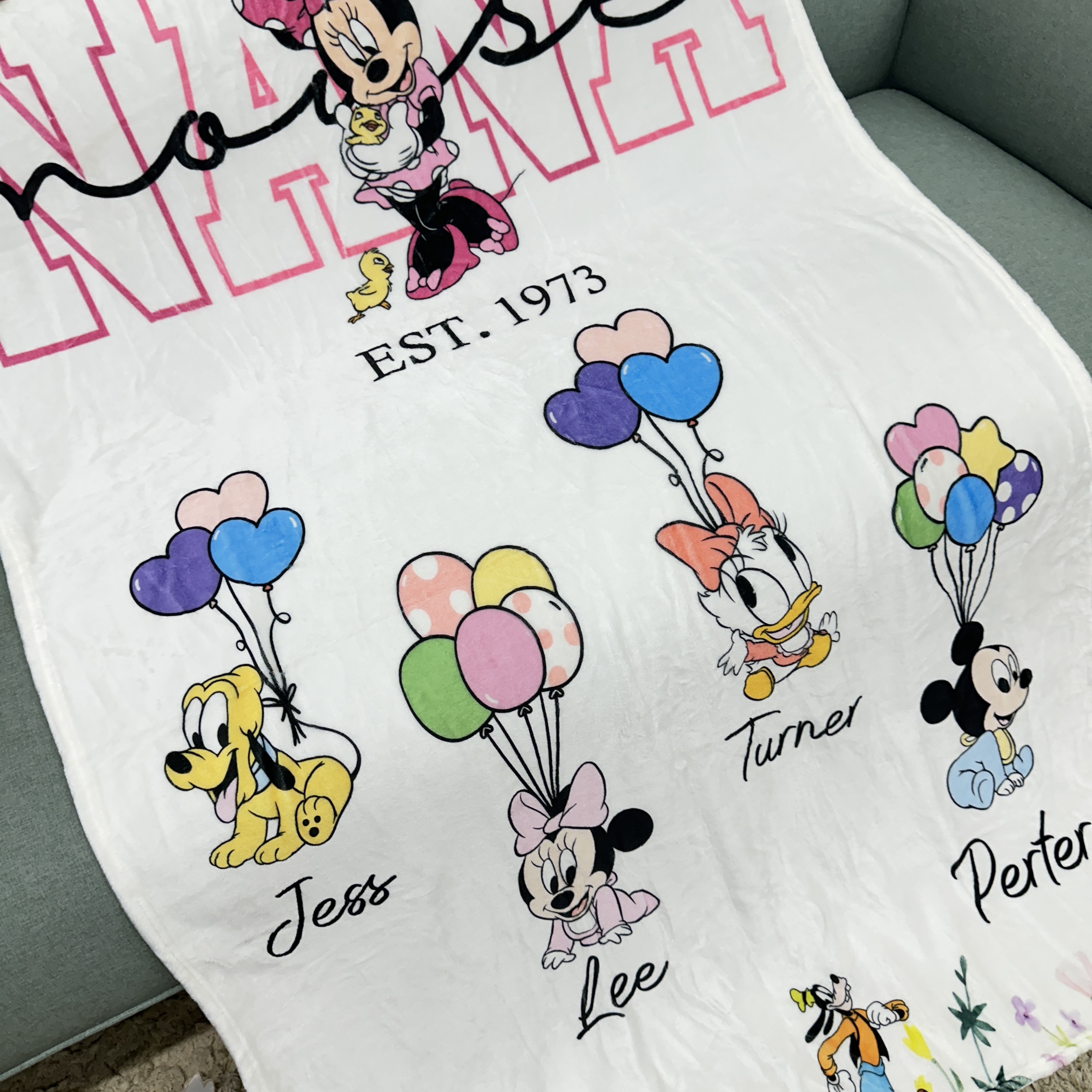 Custom MAMA Mouse Blanket With Kids Names