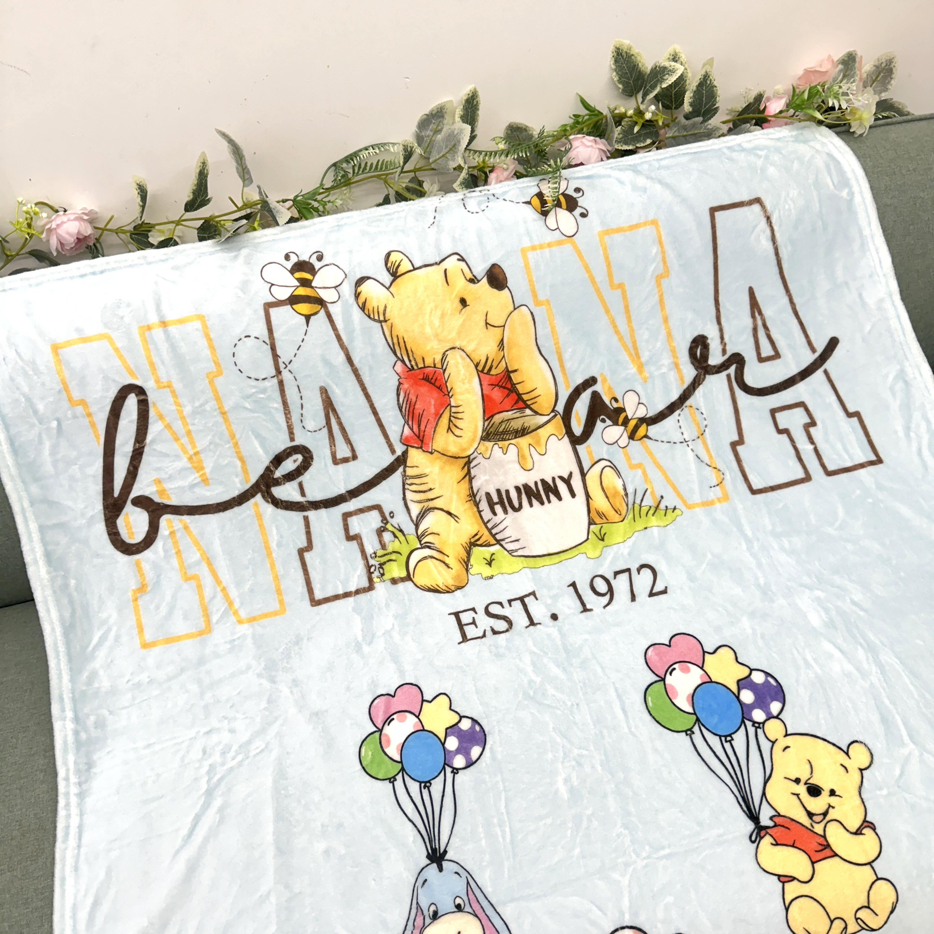 Custom MAMA Bear Blanket With Kids Names