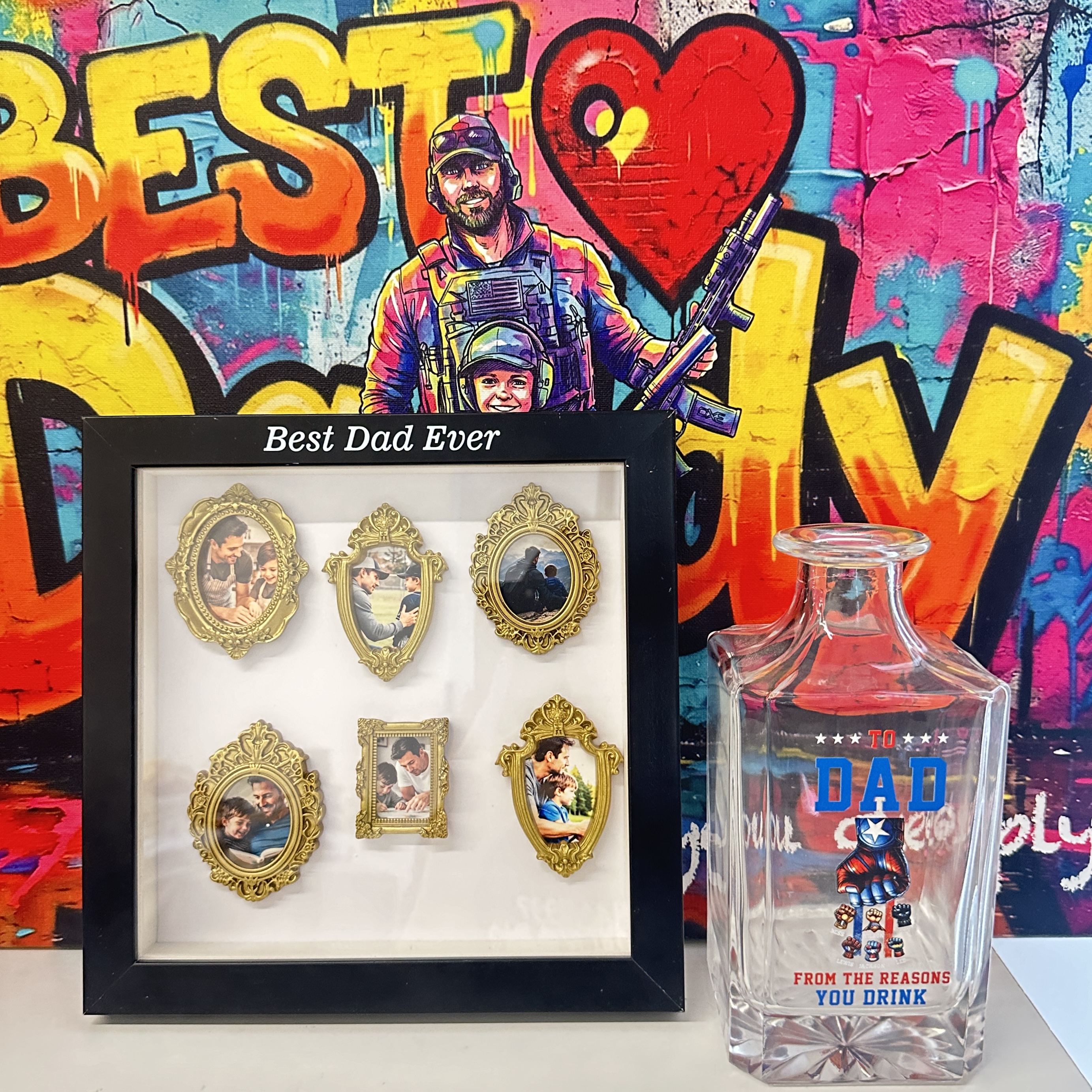 Custom Mini Museum of Us Shadow Box Father's Gift 