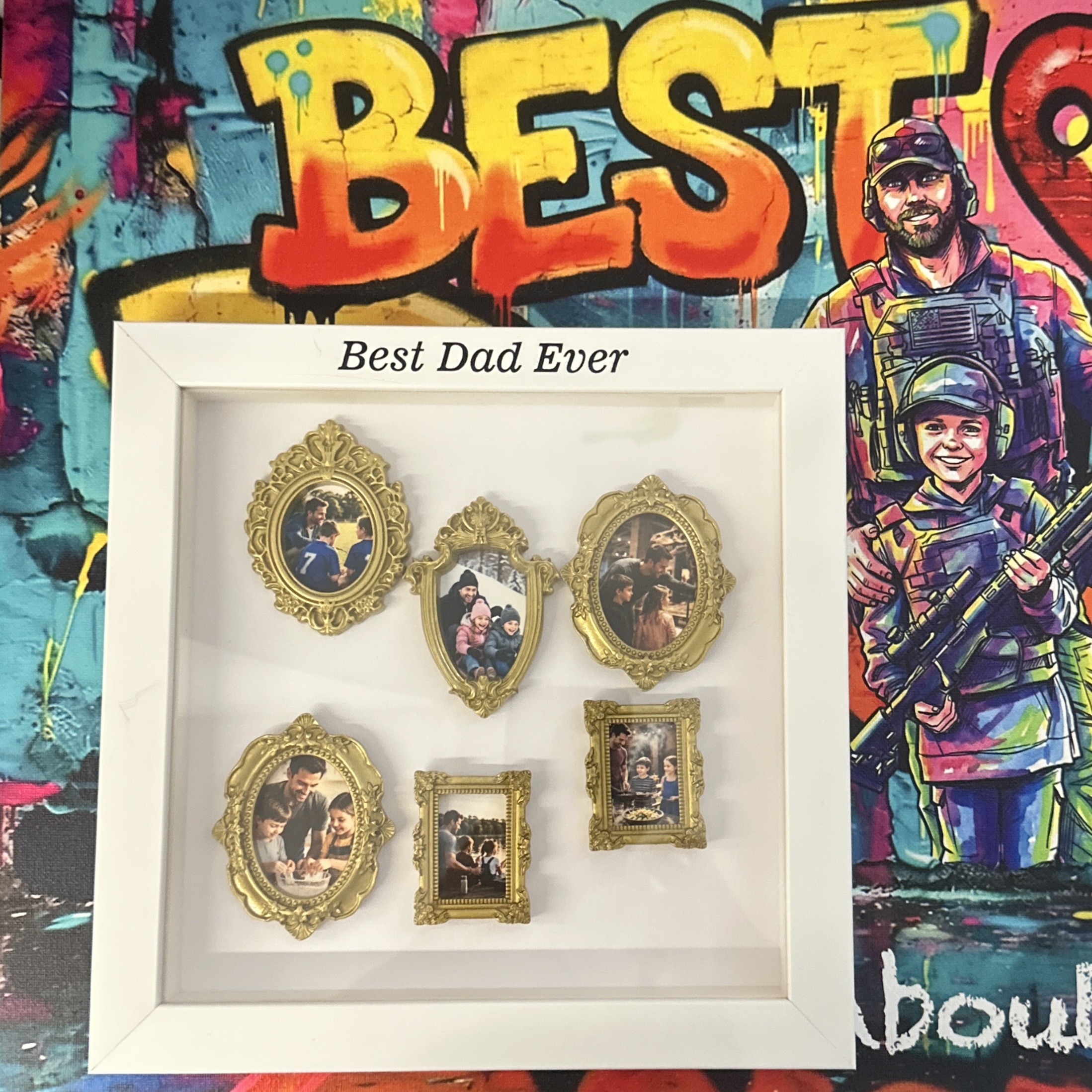 Custom Mini Museum of Us Shadow Box Father's Gift 