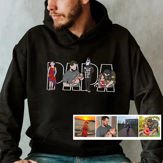 50% OFF 🪐 Custom Family Embroidered Sweatshirt – A Unique and Heartwarming Gift for Papa