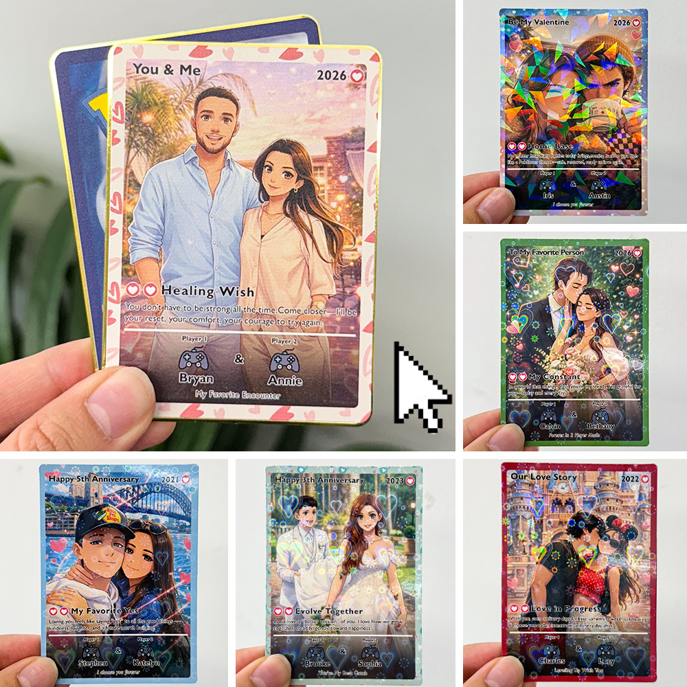 50% OFF🎮Personalized Couple Player Anime Art Classic Card Pokecard