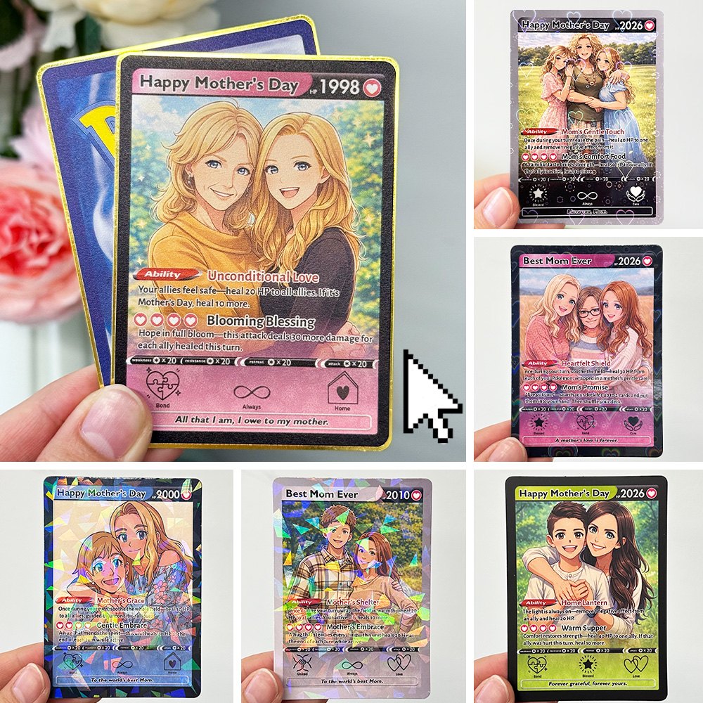 50% OFF🌷Personalized Mom Anime Trainer icon Card, Mother's Day Gift