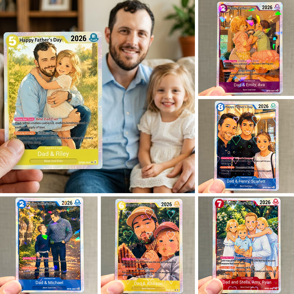 Custom Anime Photo OP TCG Card For Dad