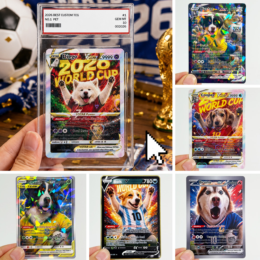 50%OFF🐶Custom Pet Photo Pokecard, 2026 World Cup Soccer Anime Card