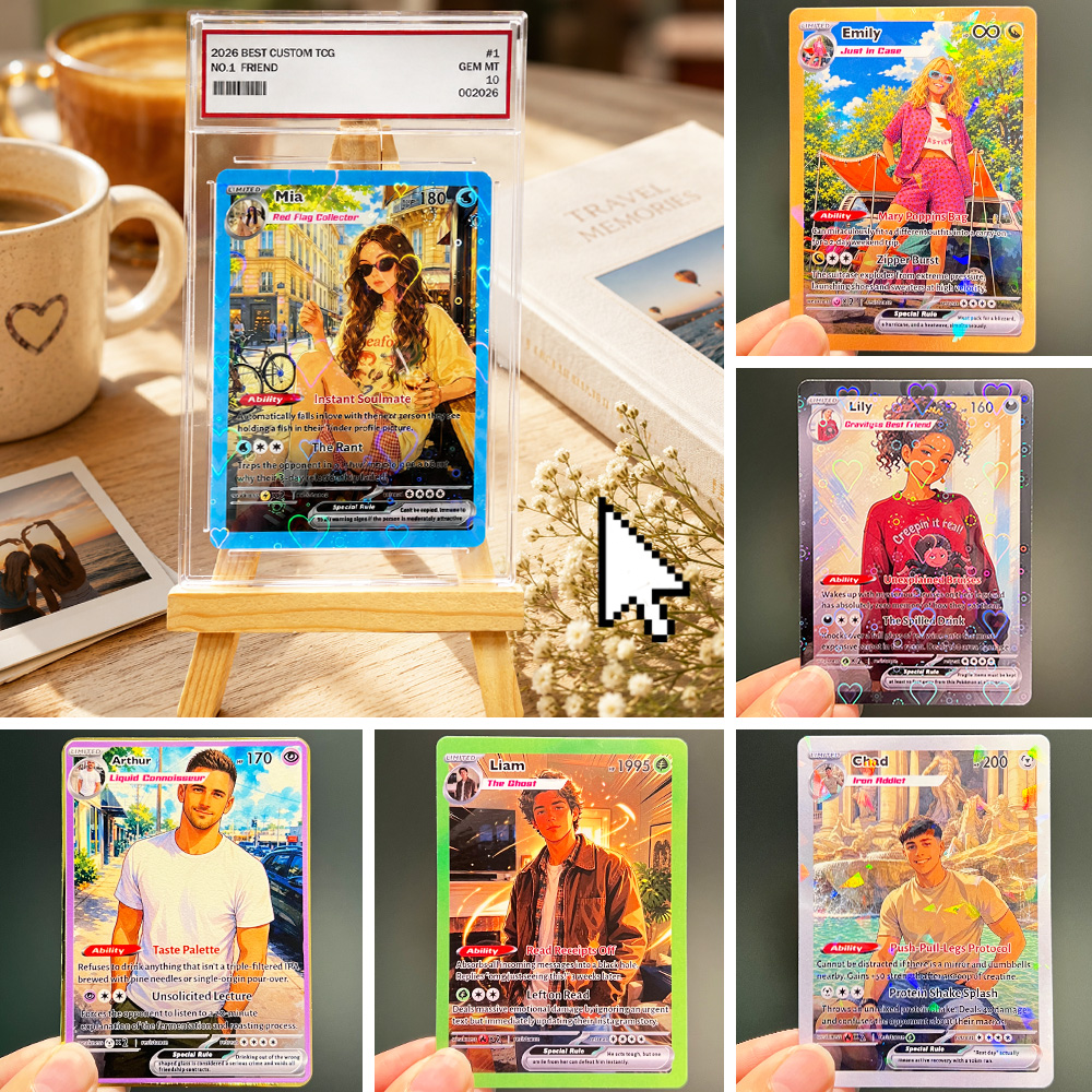 Custom Friend Anime Photo Basic Card Trading Pokecard