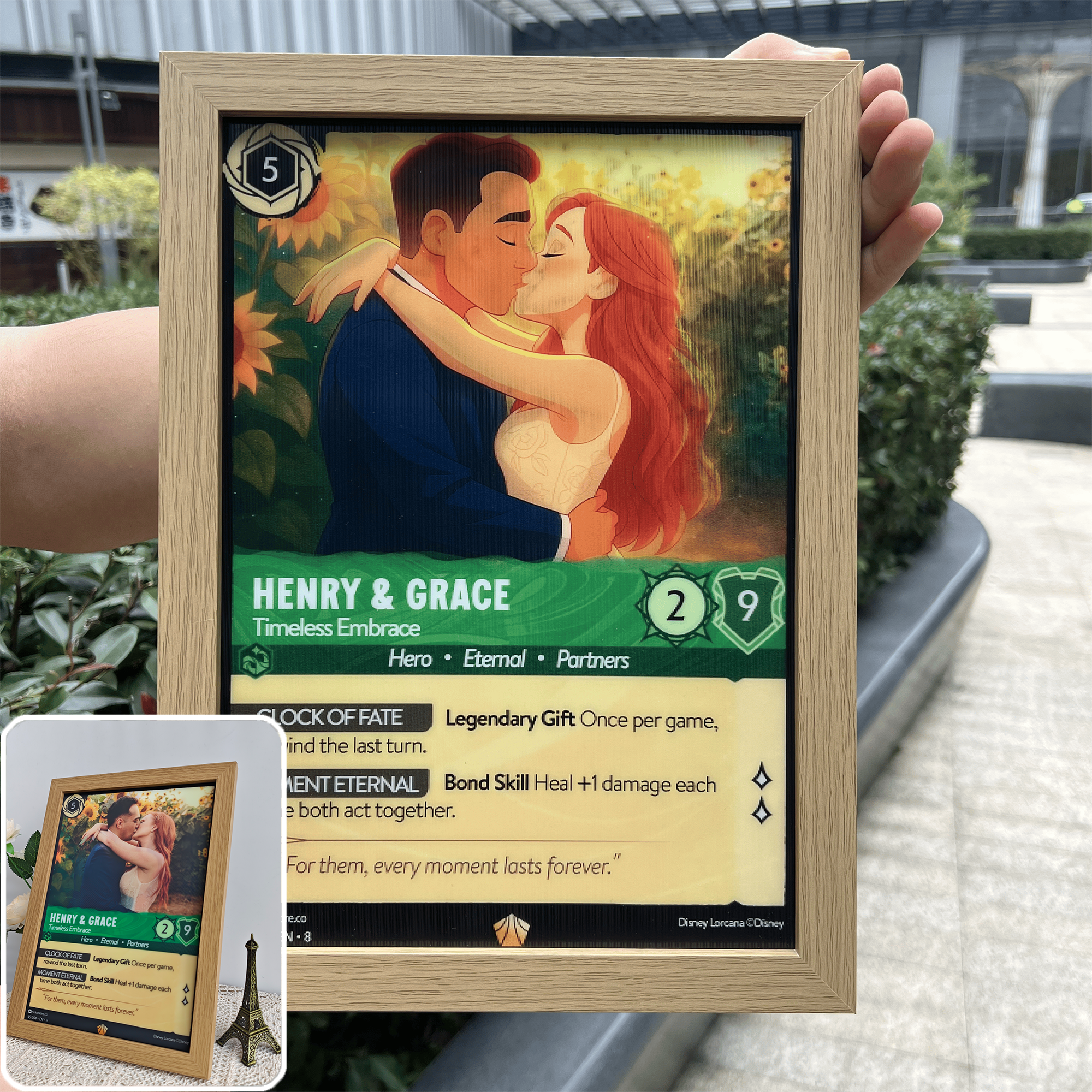 Custom Couple Anime Magic Lenticular Lorcard Frame Wall Art