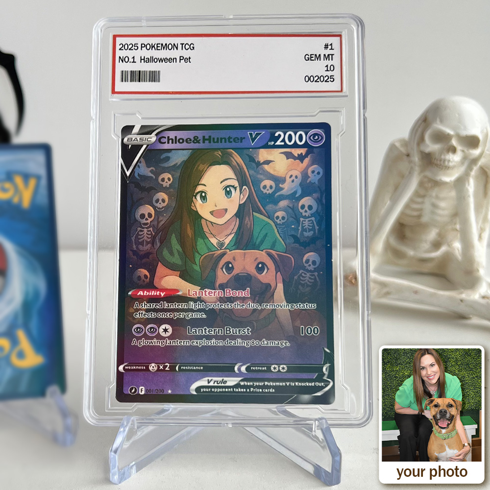 Custom Halloween Anime Pet&You Pokecard For Pet Lovers Card🎃