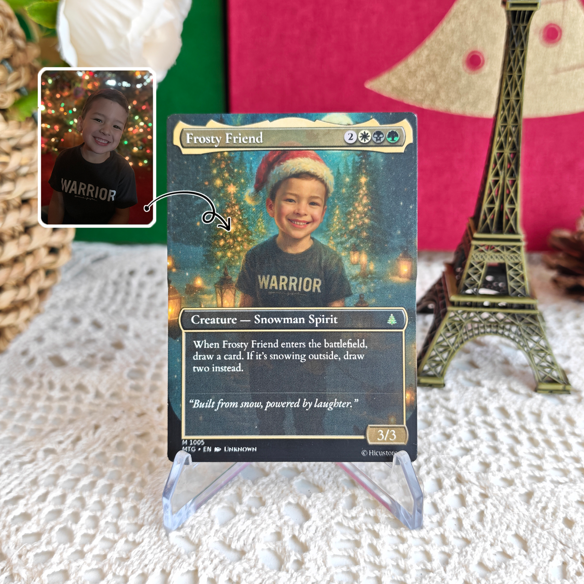 Custom Anime Kid Christmas MTG Magic TCG Card 