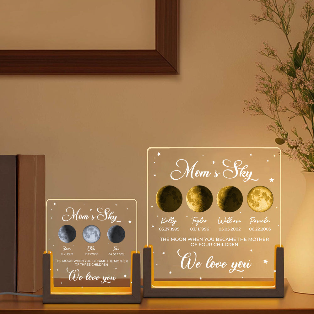 50% off⭐️Mom's Sky Custom Real Moon Phase Led Light Frame
