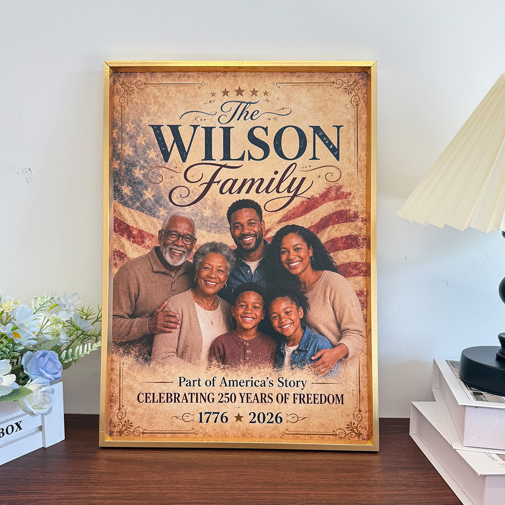 Custom 250th Years Family Photo Frame, Part of America's Story