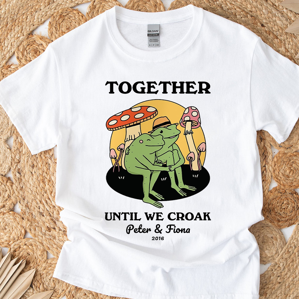 50%OFF⭐️Personalized Frog Illustration  T-Shirt/Sweatshirt/Hoodie Together Until We Croak