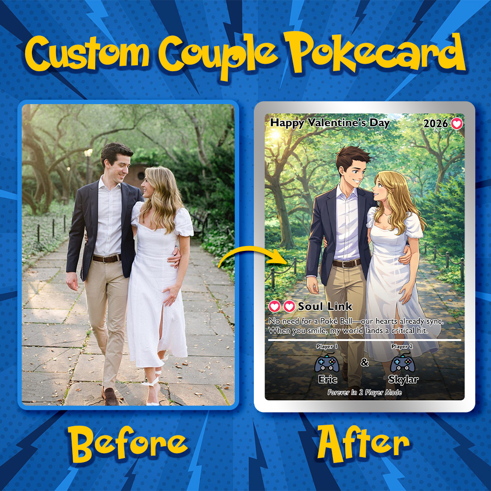 50% OFF🎮Personalized Couple Player Anime Art Classic Card Pokecard