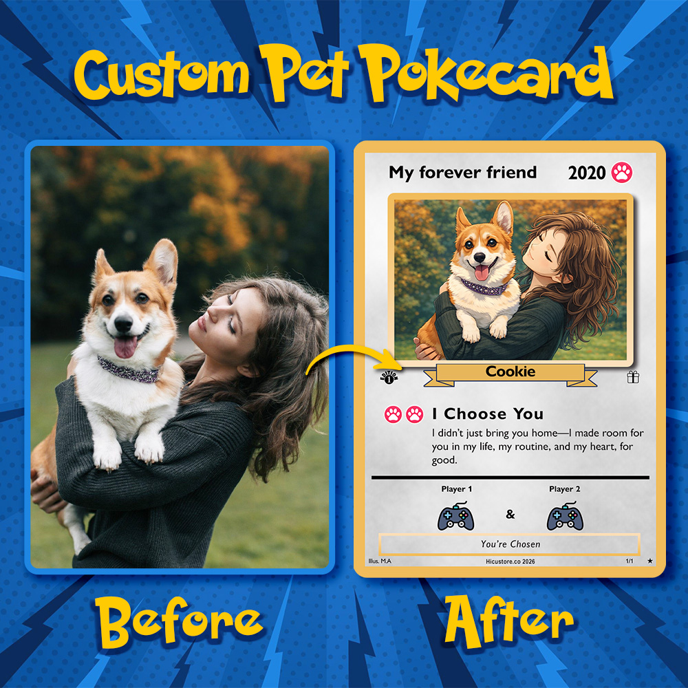 50% OFF🐾Personalized Pet Anime Art Player Card 