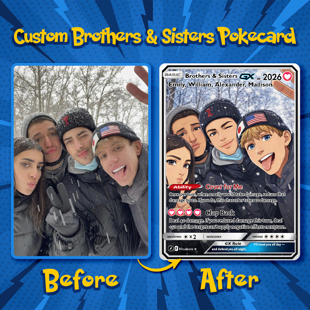 50% OFF💕Personalized Brothers & Sisters Anime Trading Card