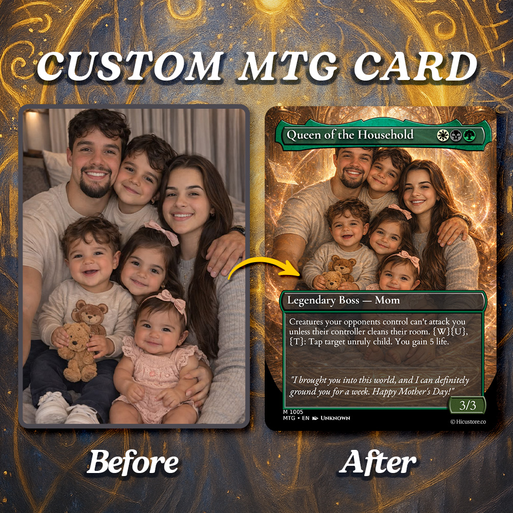 Custom Anime Mom MTG Magic TCG Card, Family Anime Card