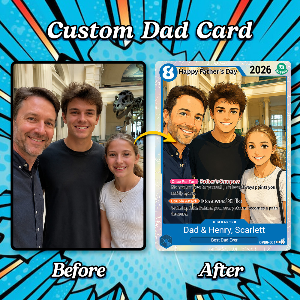 Custom Anime Photo OP TCG Card For Dad
