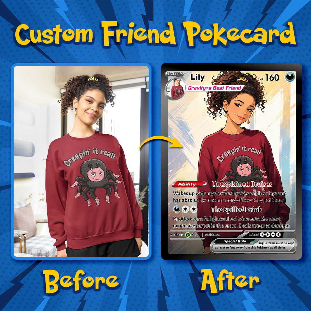 Custom Friend Anime Photo Basic Card Trading Pokecard