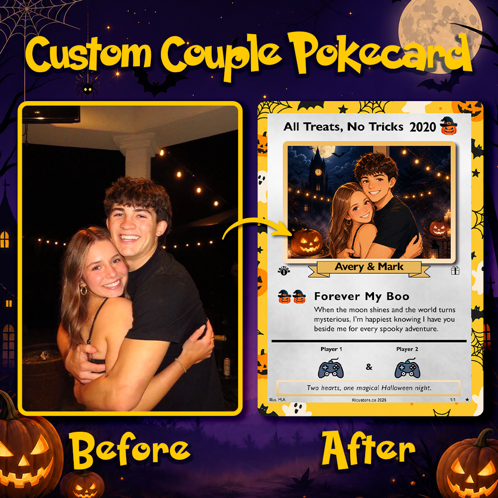 50% OFF🎃Personalized Halloween Couple Player Anime Art Classic Card Pokecard