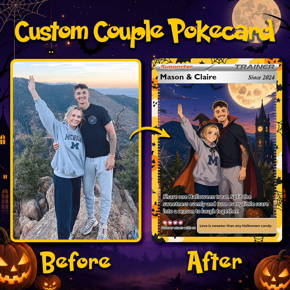 50% OFF🎃Custom Halloween Gothic Couple Anime Art Trading Card Pokecard