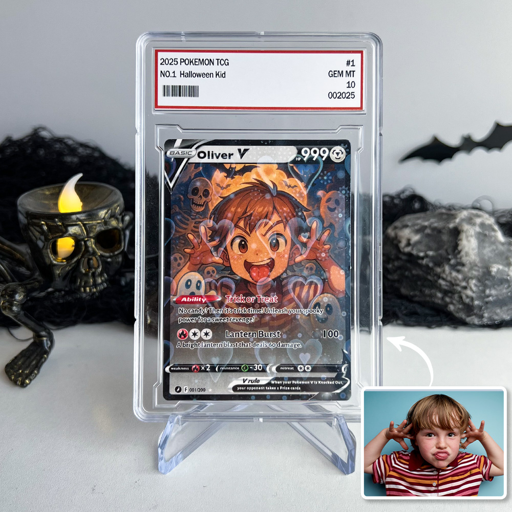 Custom Halloween Anime Kid Pokecard V Card🎃